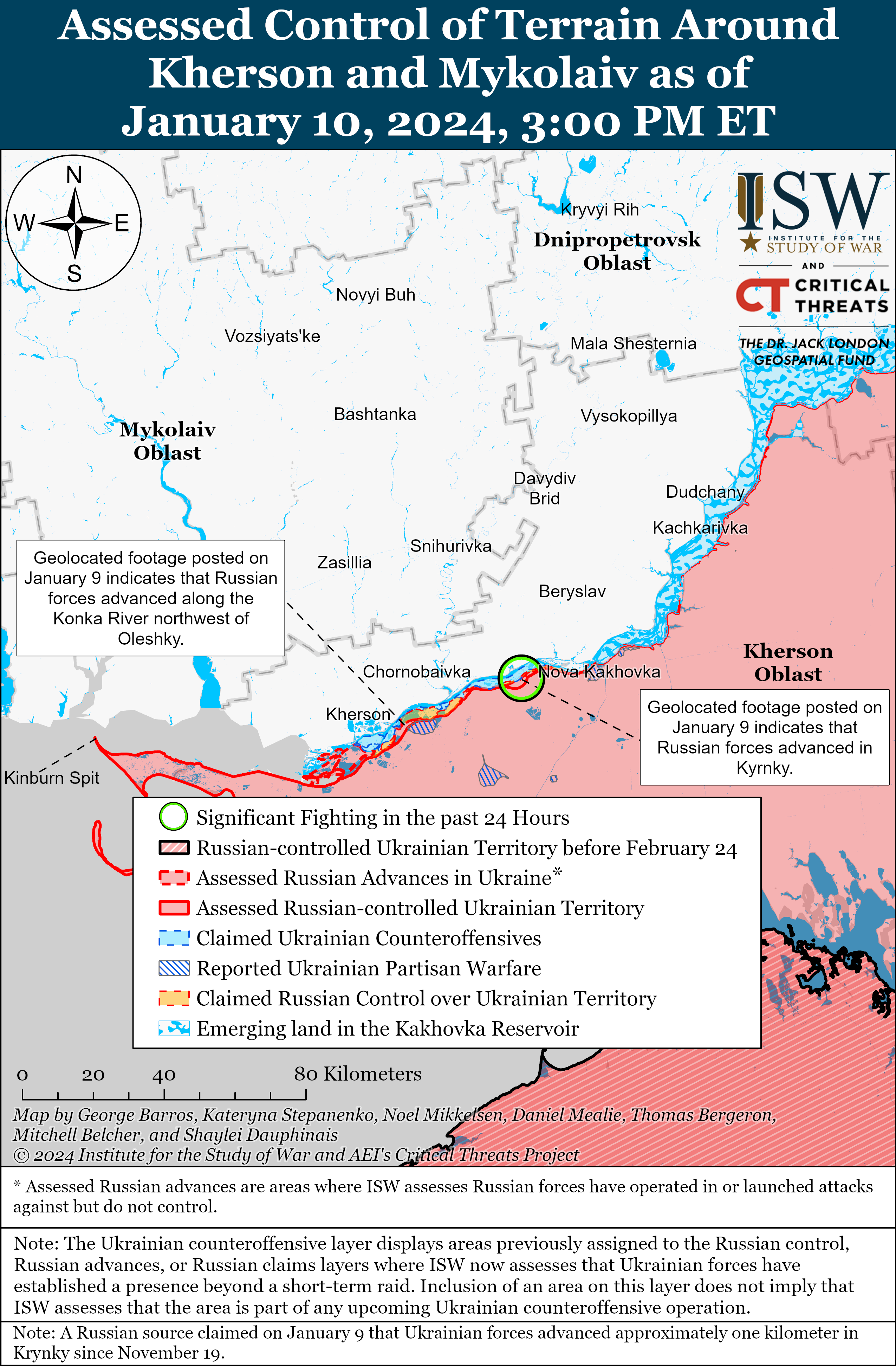 Russian Offensive Campaign Assessment January 10 2024 Institute For   Kherson Mykolaiv Battle Map Draft January 10%2C 2024 